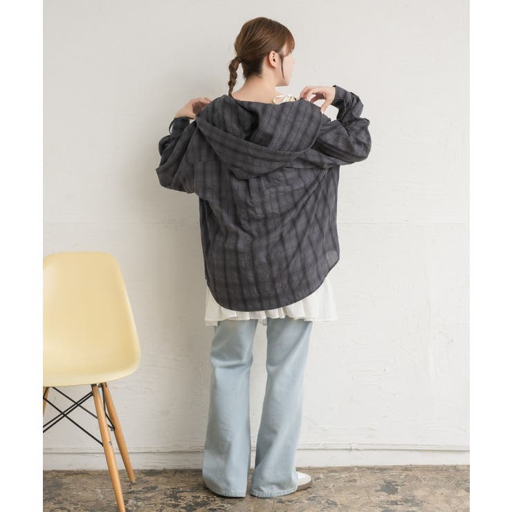 シアーフーディーシャツ | RETRO GIRL | 詳細画像25 