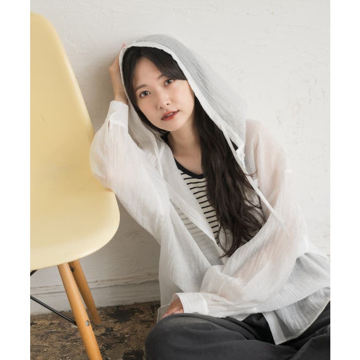 シアーフーディーシャツ | RETRO GIRL | 詳細画像3 