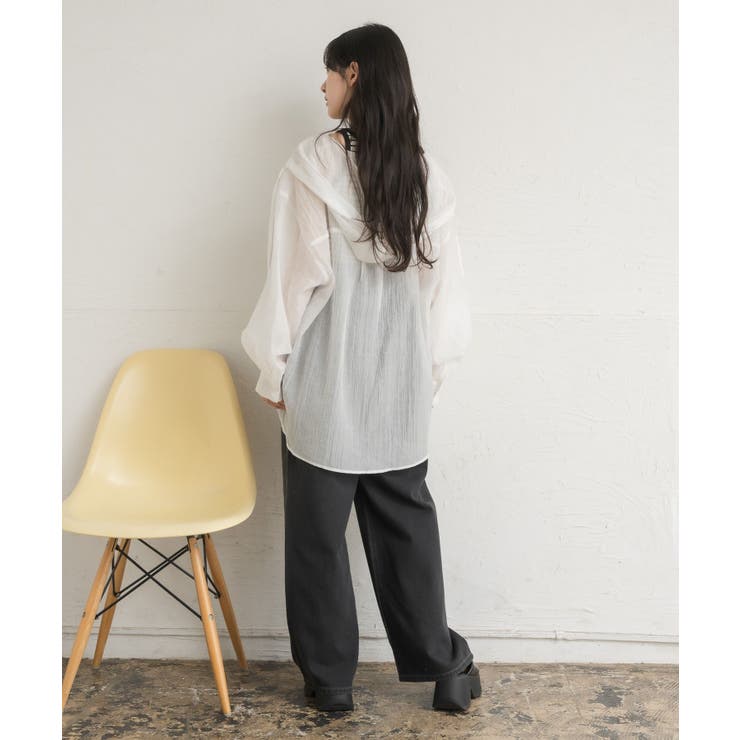 シアーフーディーシャツ | RETRO GIRL | 詳細画像6 