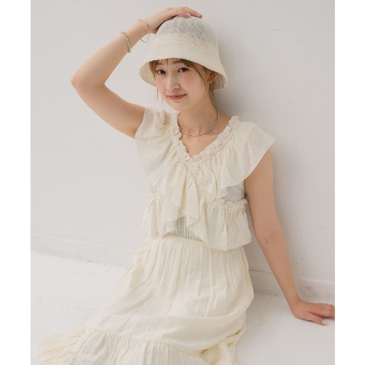 フリルギャザーOP | RETRO GIRL | 詳細画像3 