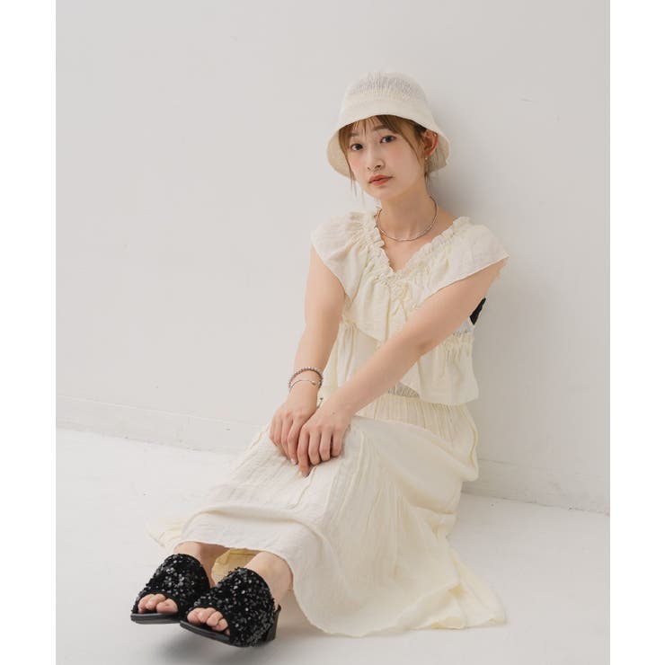 フリルギャザーOP | RETRO GIRL | 詳細画像4 