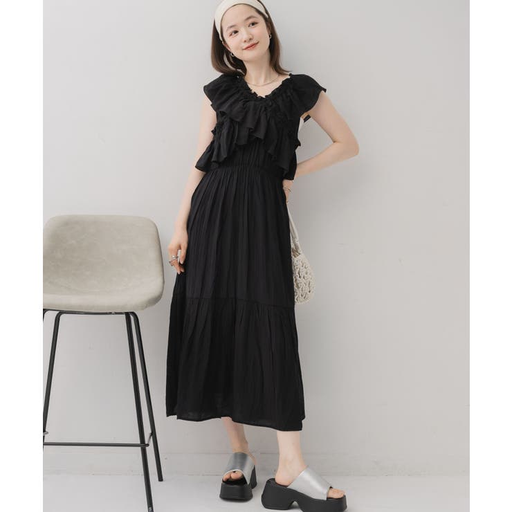 BLK1 | フリルギャザーOP | RETRO GIRL