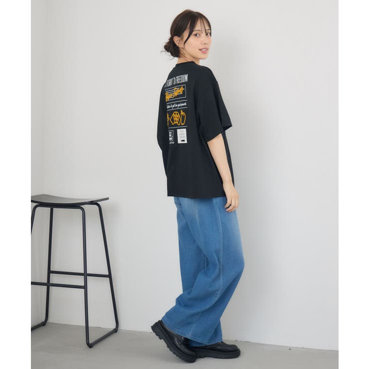 ブラシ刺繍BIGTEE | RETRO GIRL | 詳細画像3 