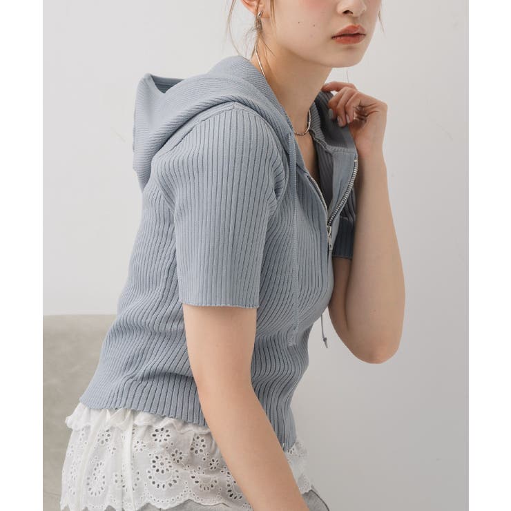 フーディWZIPカーデ | RETRO GIRL | 詳細画像1 