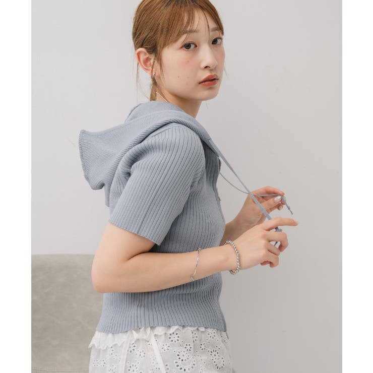 フーディWZIPカーデ | RETRO GIRL | 詳細画像3 