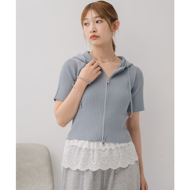 フーディWZIPカーデ | RETRO GIRL | 詳細画像8 