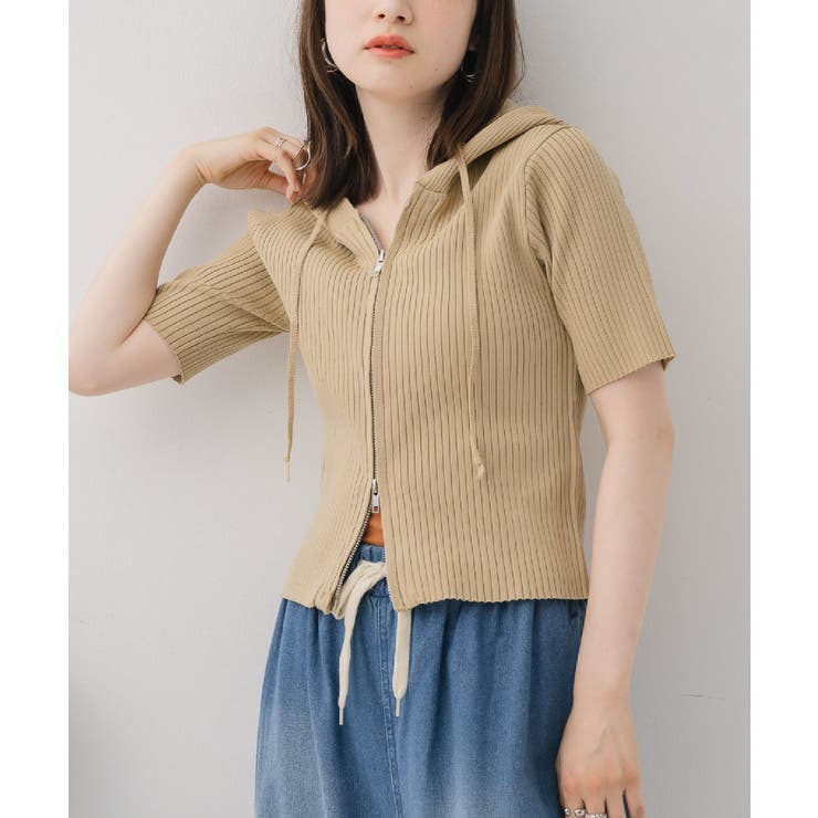 BEG0 | フーディWZIPカーデ | RETRO GIRL