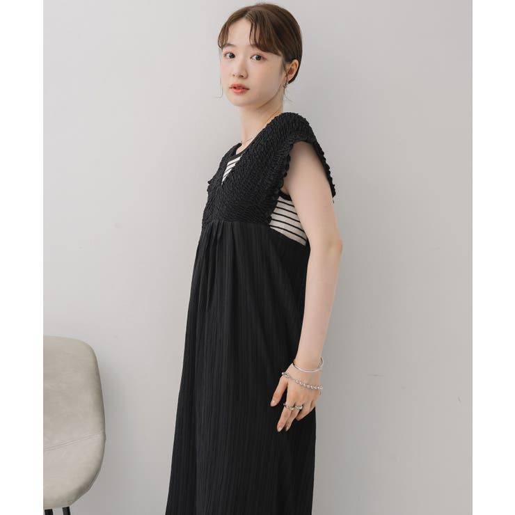 Vintage サロペット シャーリングサロペット[品番：RTGW0009287]｜RETRO GIRL