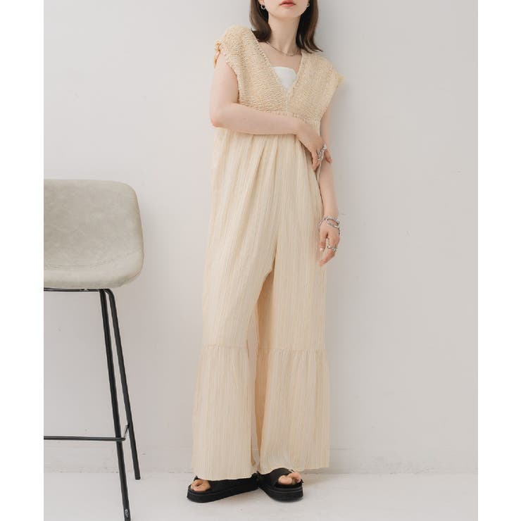 WHT4 | シャーリングサロペット | RETRO GIRL