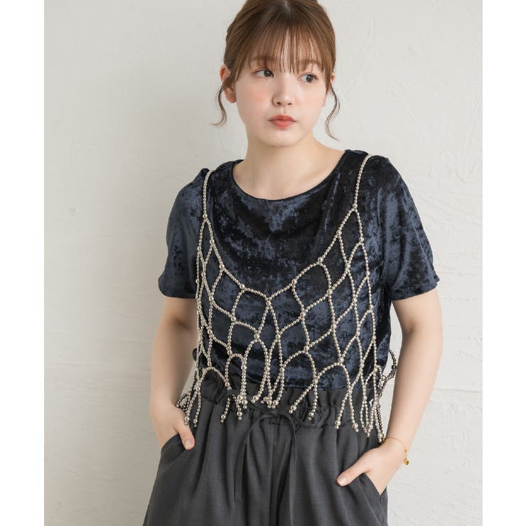 BLU0 | シアーベロアチビTEE | RETRO GIRL