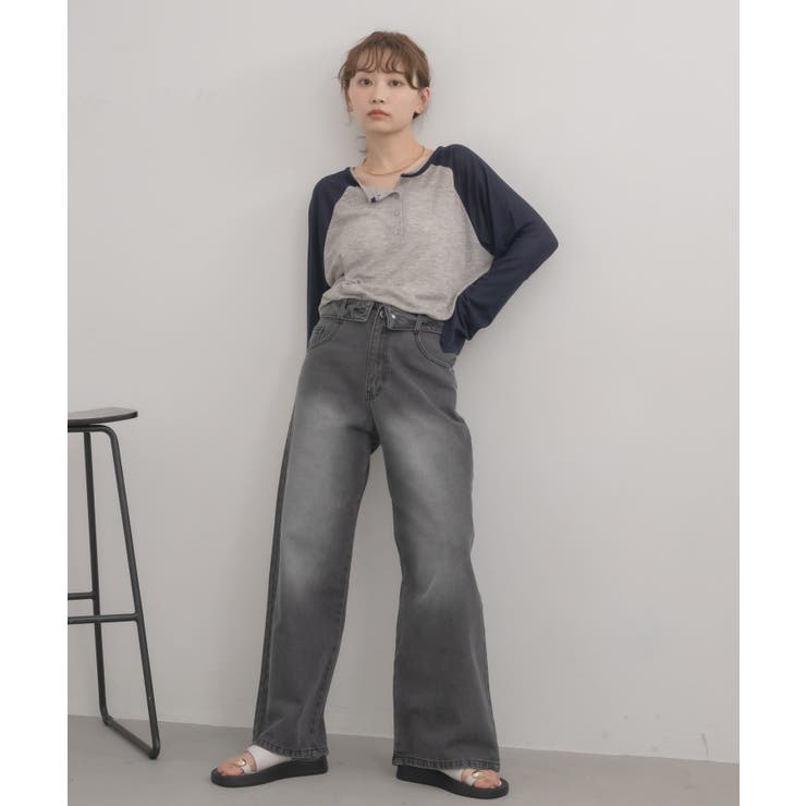 【サイズ展開あり】折り返しデニムパンツ | RETRO GIRL | 詳細画像12 