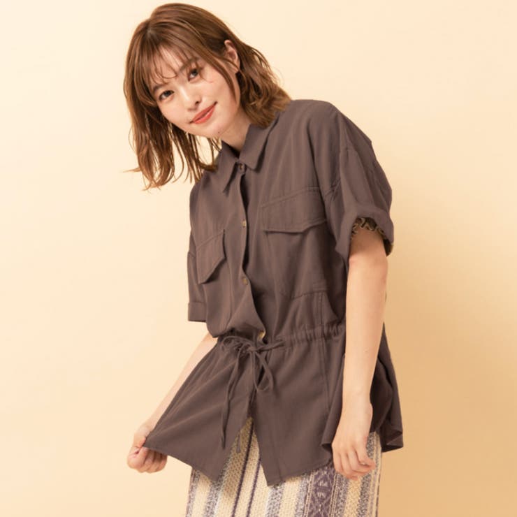 ○RETRO GIRL○ 半袖ドロストSHBL