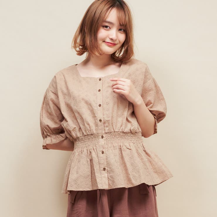 ○RETRO GIRL○ 刺繍レーススクエアBL[品番：RTGW0001224