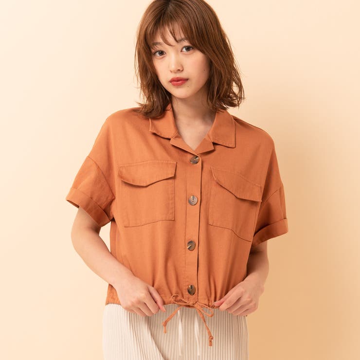 美品　近年モデル　プリーツプリーズ　半袖　変形　オレンジ　サイズ3 どっちも正解】DAISUKI ロンT（Tシャツ/カットソー）｜BREEZE