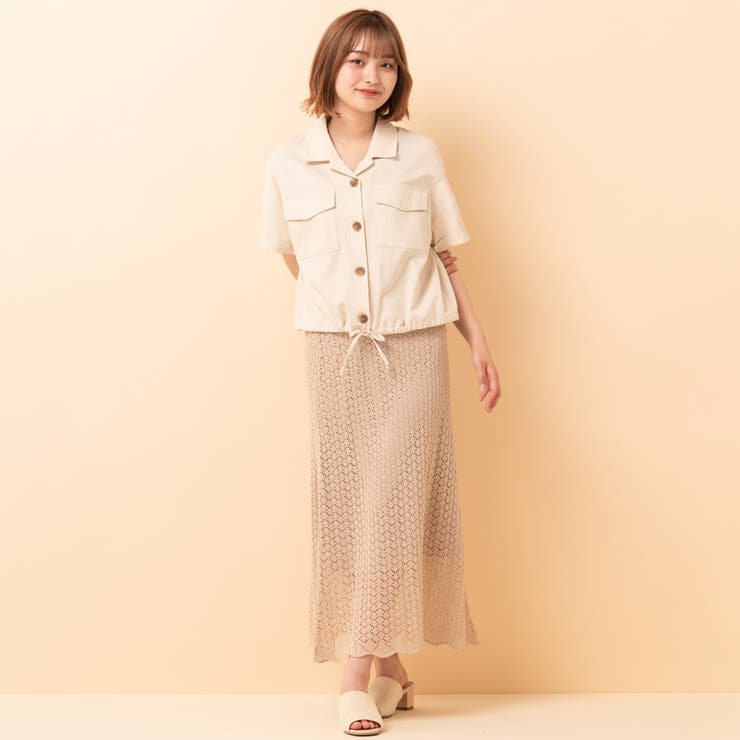 RISLEY リズレー 麻混 シャツ ジャケット 半袖 ドロスト イエロー □ 公式 □ SAYSKY/セイスカイ ランニングジャケット
