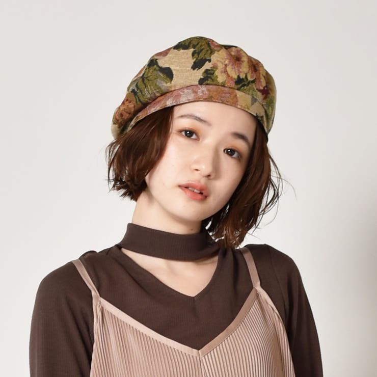 新品】キャピタル ゴブラン織り ベレー帽 - ハンチング/ベレー帽