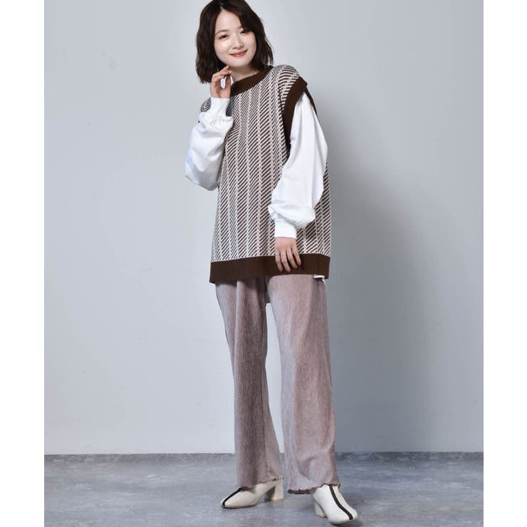 ■RETRO GIRL■ 柄JQリバーニットベスト | RETRO GIRL | 詳細画像13 