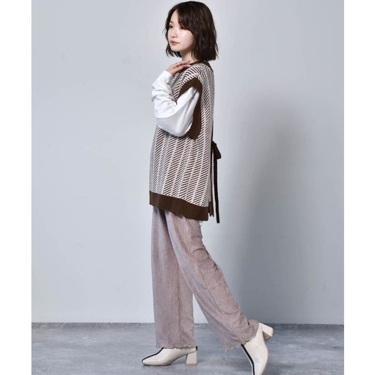 ■RETRO GIRL■ 柄JQリバーニットベスト | RETRO GIRL | 詳細画像14 