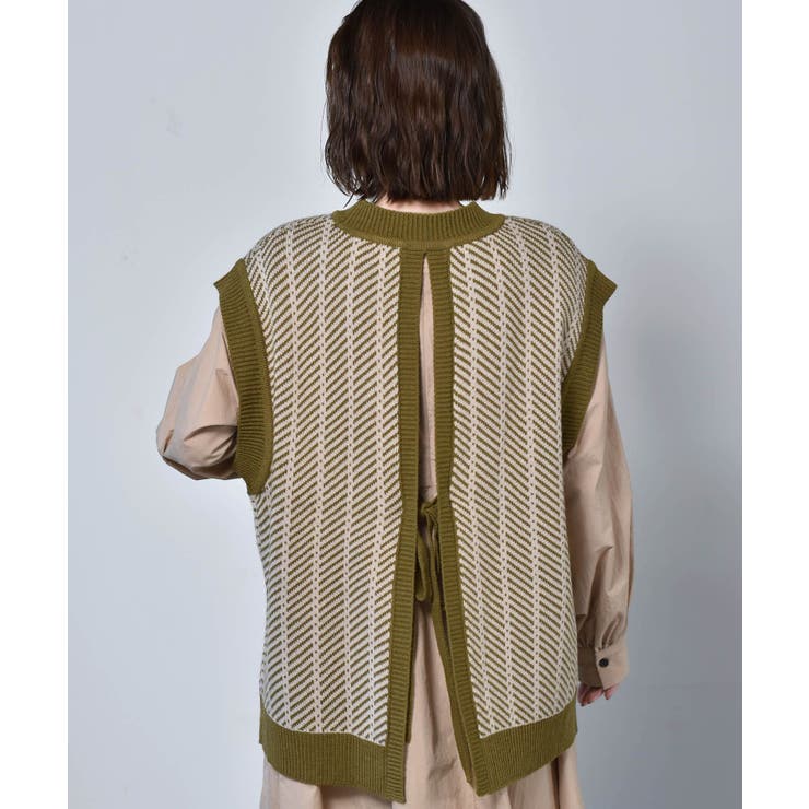 ■RETRO GIRL■ 柄JQリバーニットベスト | RETRO GIRL | 詳細画像19 