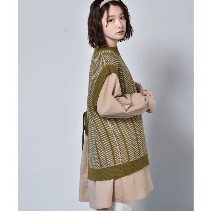 GRN2 | ■RETRO GIRL■ 柄JQリバーニットベスト | RETRO GIRL