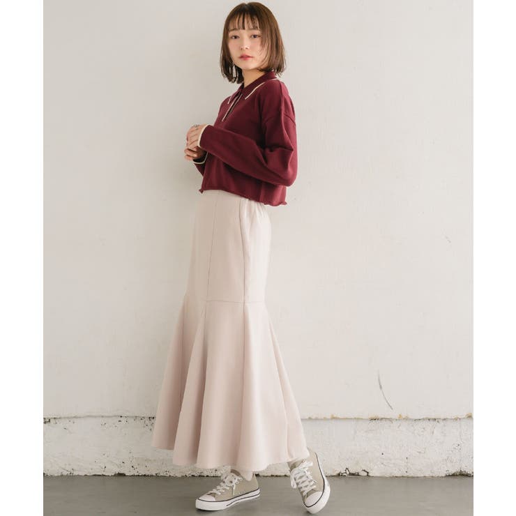 襟付きラインニットPO 【レトロガール】ニットプルオーバー/ショート丈トップス | RETRO GIRL | 詳細画像26 