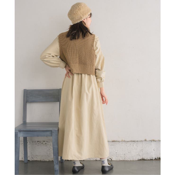 atelier Roughatour Nighty dressとベストset AMBIDEX Store △○NEW ENGLAND ニットベスト(F ピンク): yuni