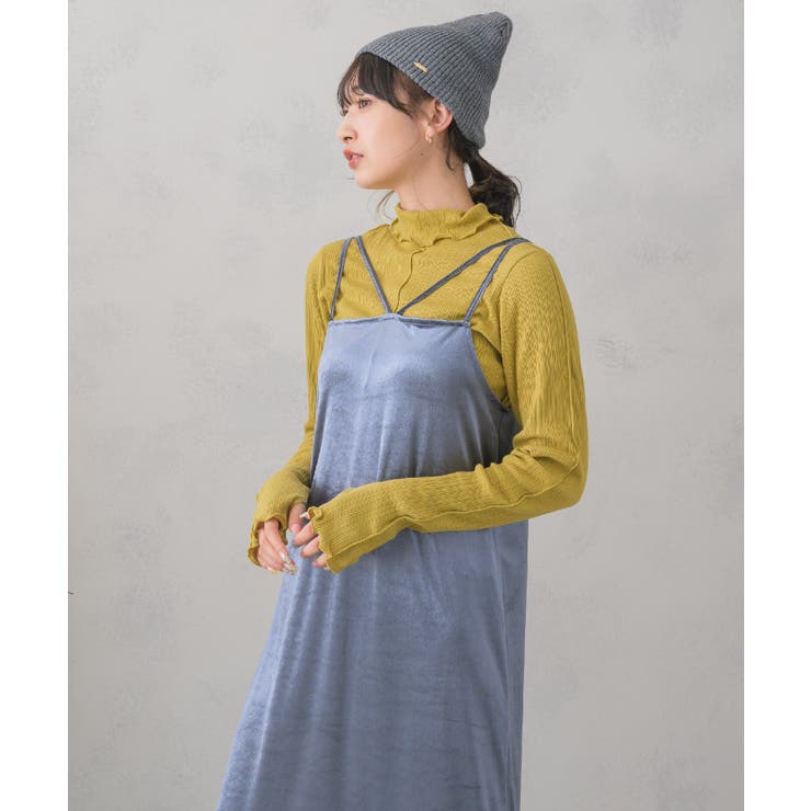 ベロアキャミOP 【RETRO GIRL】ロングキャミワンピース[品番