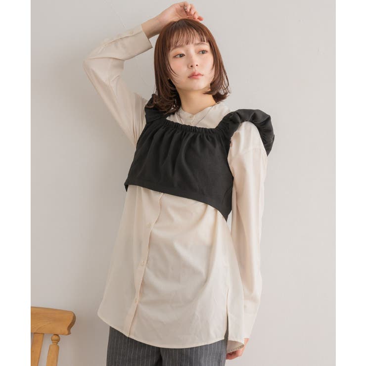 BLK1 | Bリボンビスチェsetチュニック | RETRO GIRL
