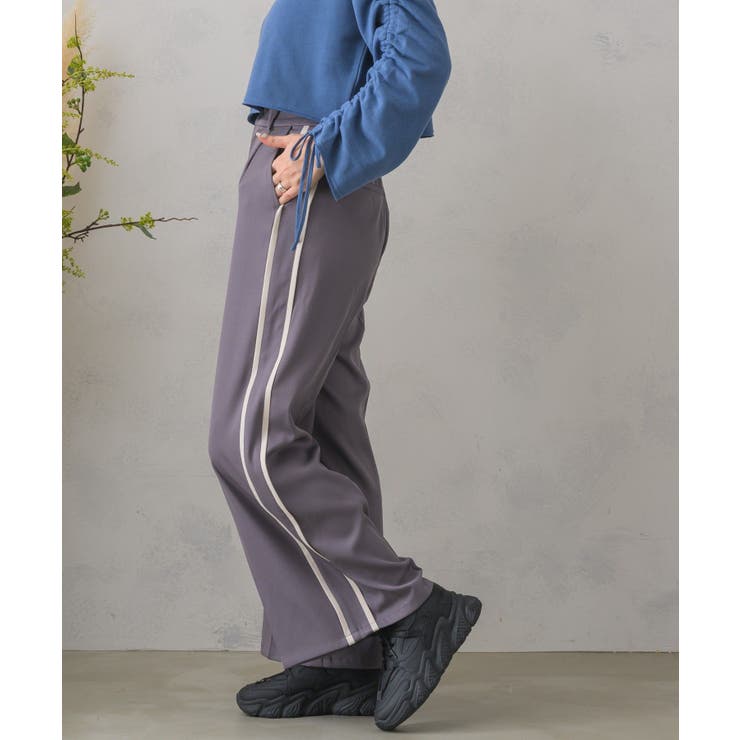 サイドラインワイドPT レトロガール ラインパンツ | RETRO GIRL | 詳細画像5 