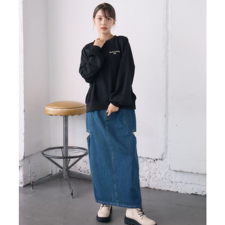 ワッペントレーナー[品番：RTGW0008479]｜RETRO GIRL（レトロ