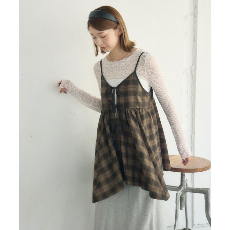 リボン2WAYチュニックキャミOP | RETRO GIRL | 詳細画像11 