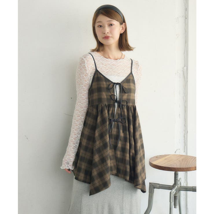 リボン2WAYチュニックキャミOP | RETRO GIRL | 詳細画像8 