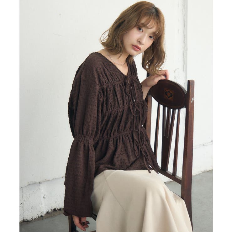 リボンペプラムギャザーBL | RETRO GIRL | 詳細画像2 