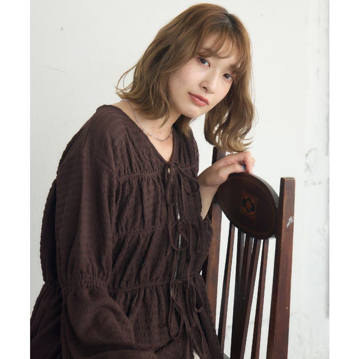 リボンペプラムギャザーBL | RETRO GIRL | 詳細画像3 