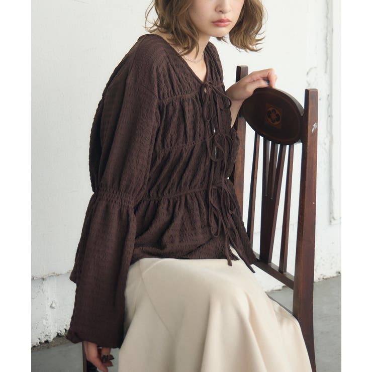 BRN2 | リボンペプラムギャザーBL | RETRO GIRL