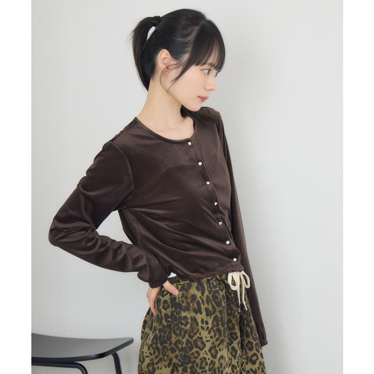 ベロア金釦カーデ | RETRO GIRL | 詳細画像9 