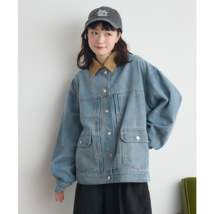 コーデュロイ衿デニムGジャン | RETRO GIRL | 詳細画像10 