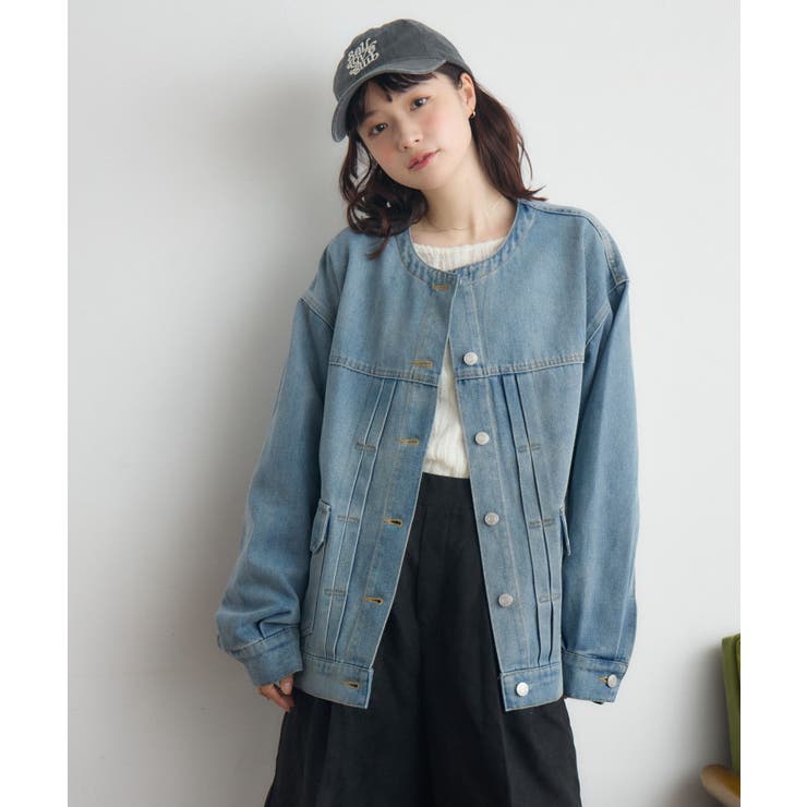 コーデュロイ衿デニムGジャン | RETRO GIRL | 詳細画像14 