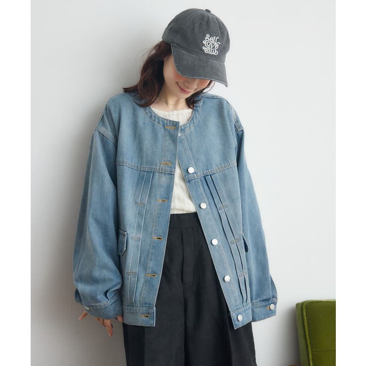 コーデュロイ衿デニムGジャン | RETRO GIRL | 詳細画像15 