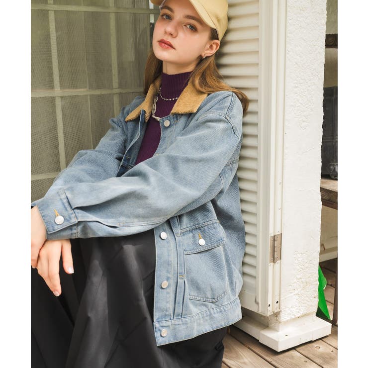 コーデュロイ衿デニムGジャン | RETRO GIRL | 詳細画像17 