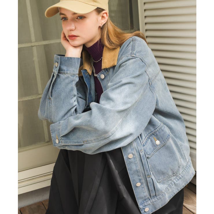 コーデュロイ衿デニムGジャン | RETRO GIRL | 詳細画像18 