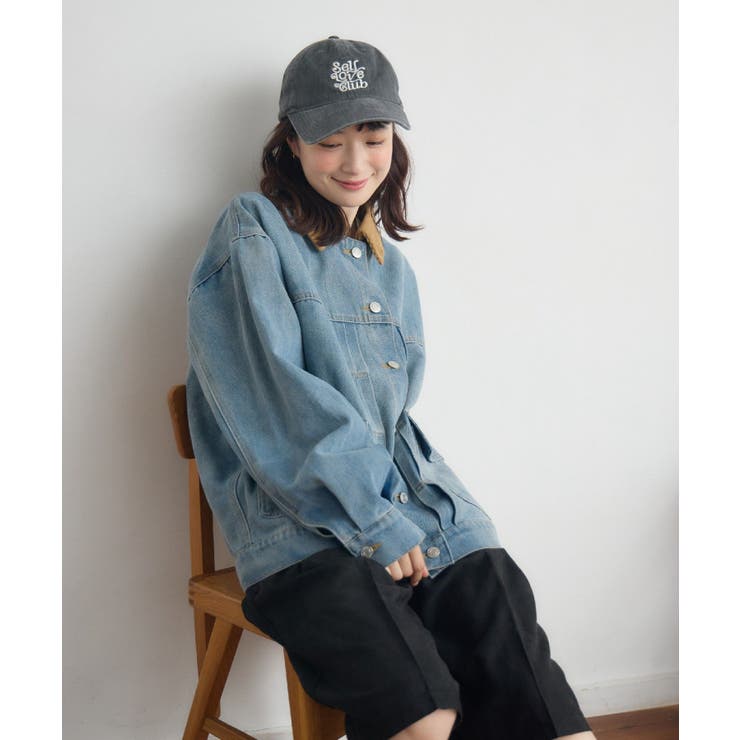 コーデュロイ衿デニムGジャン | RETRO GIRL | 詳細画像2 