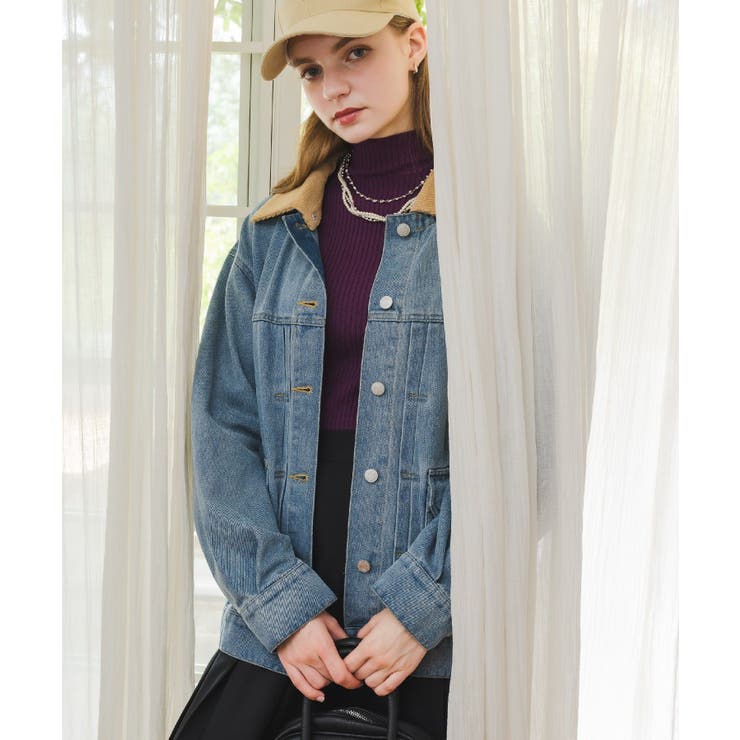 コーデュロイ衿デニムGジャン | RETRO GIRL | 詳細画像22 