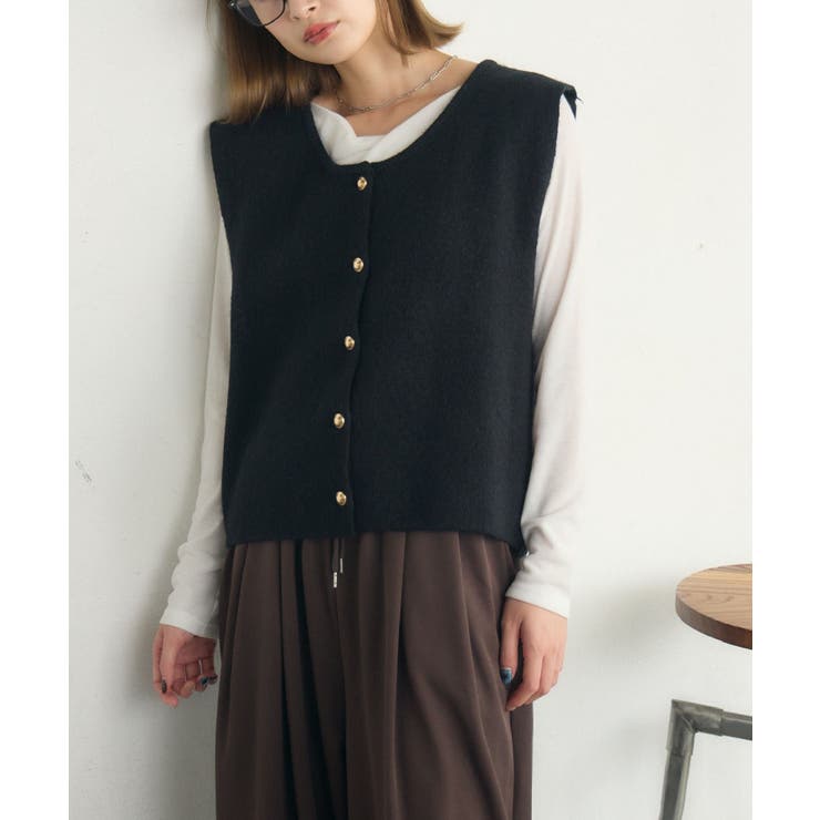 Drawing Numbers 金ボタンニットベスト Drawing Numbers 金ボタン