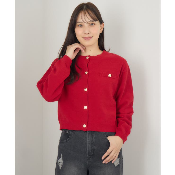 モール金釦カーデ | RETRO GIRL | 詳細画像12 