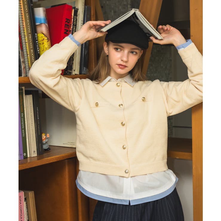 モール金釦カーデ | RETRO GIRL | 詳細画像2 