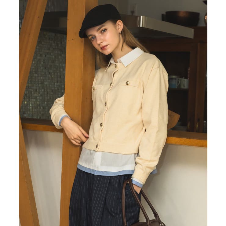 モール金釦カーデ | RETRO GIRL | 詳細画像7 