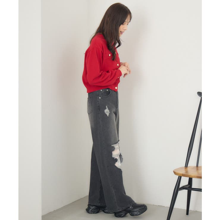 モール金釦カーデ | RETRO GIRL | 詳細画像9 