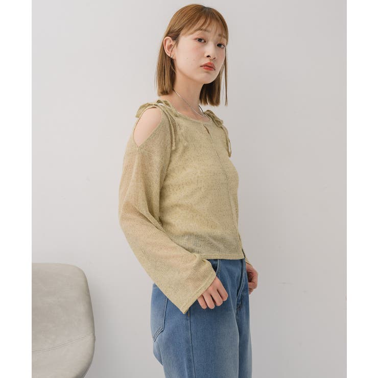 【前後2way】肩スリットメランジカーデ | RETRO GIRL | 詳細画像10 