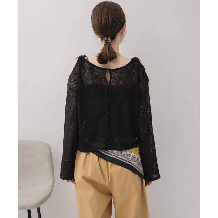 【前後2way】肩スリットメランジカーデ | RETRO GIRL | 詳細画像19 